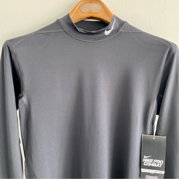 Nike Black Pro Combat Compression Dri Fit Base Layer Size Medium NWT - Picture 2 of 6